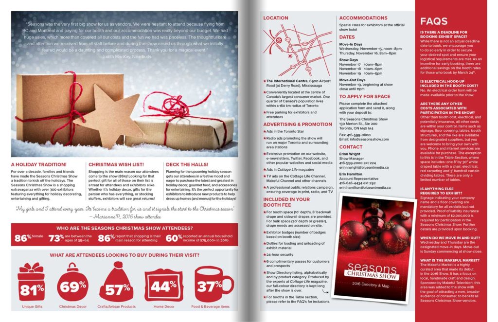 Freewheel Design » Seasons Christmas Show 2017 Brochure
